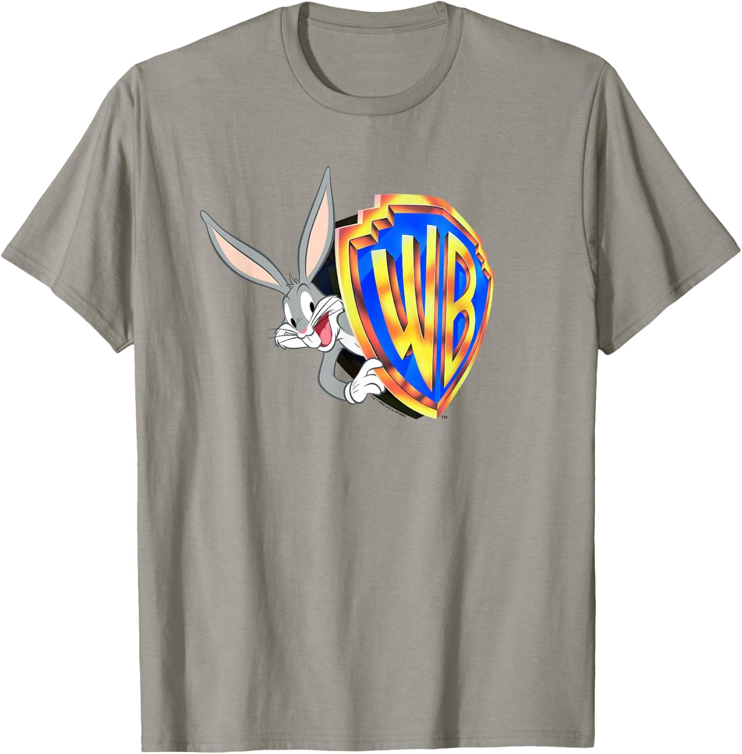 WB100 Looney Tunes Bugs Bunny Warner Bros. Surprise Logo T-Shirt - T-Shirt | Sand