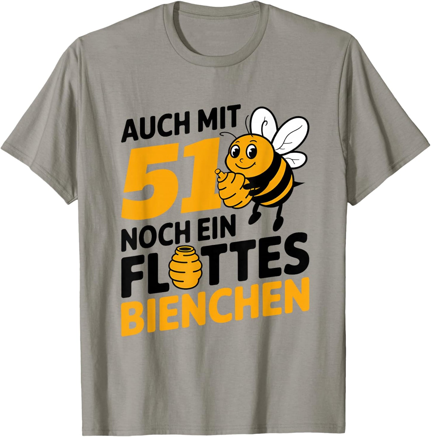 51st Birthday Woman with 51st Birthday Motif, gray, S T-Shirt - T-Shirt | Sand