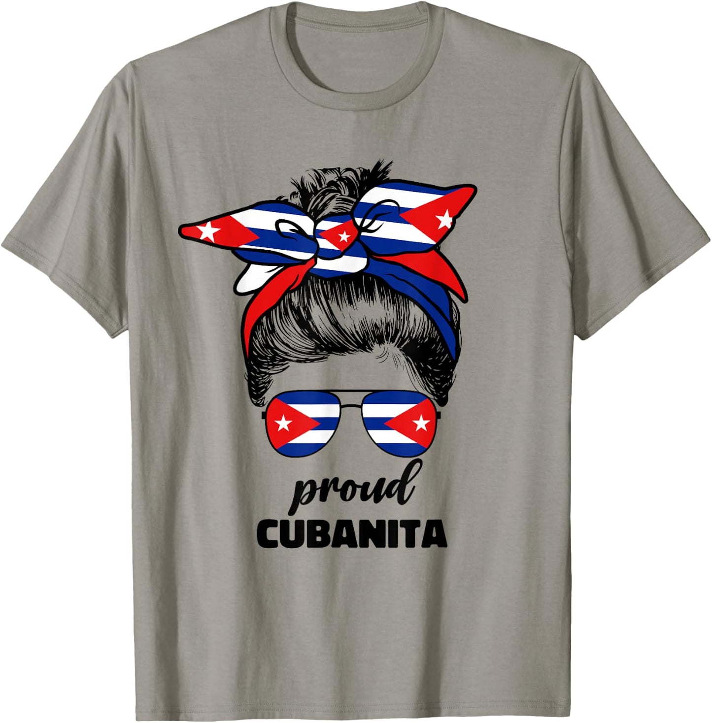 Proud Cubanita Cuban Girl For Woman Girls Cuba Flag Ladies T-Shirt - T-Shirt | Sand