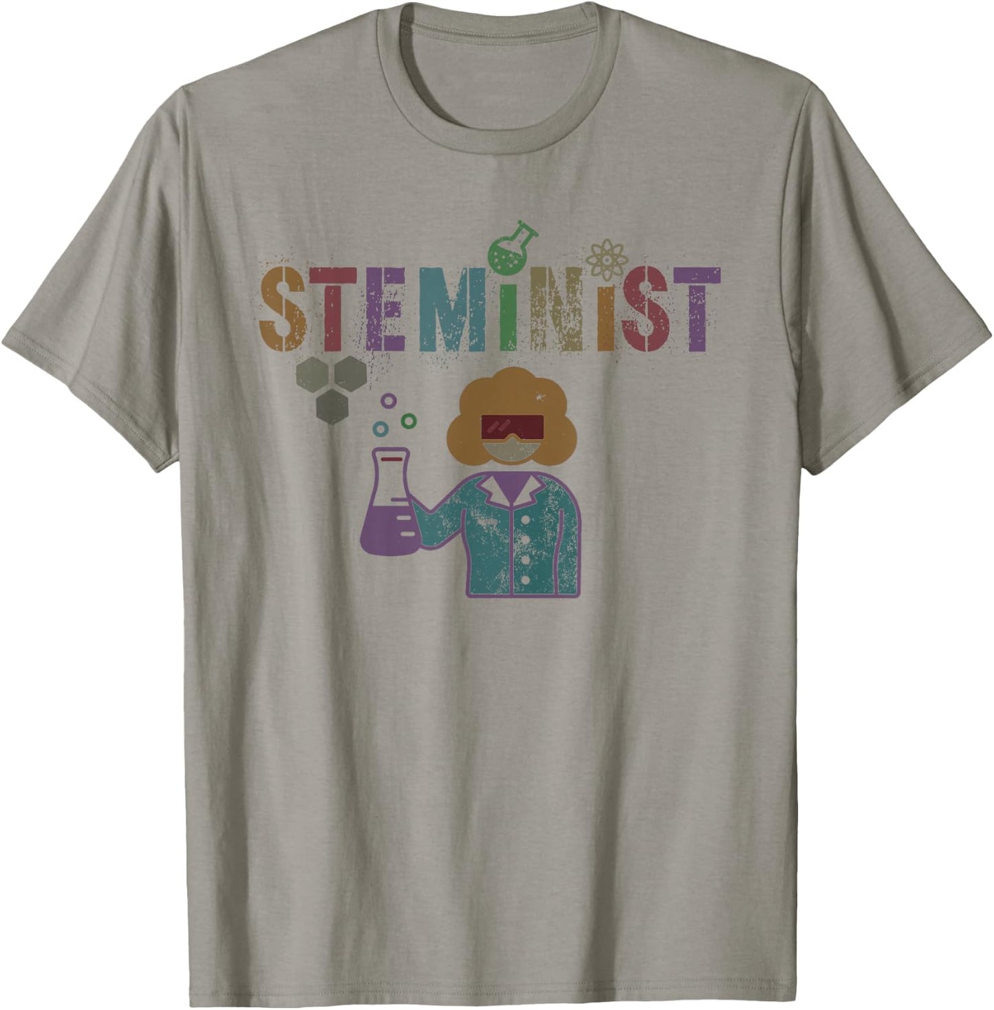 Funny STEMINIST Science STEM Women In Engineering Squad T-Shirt - T-Shirt | Sand
