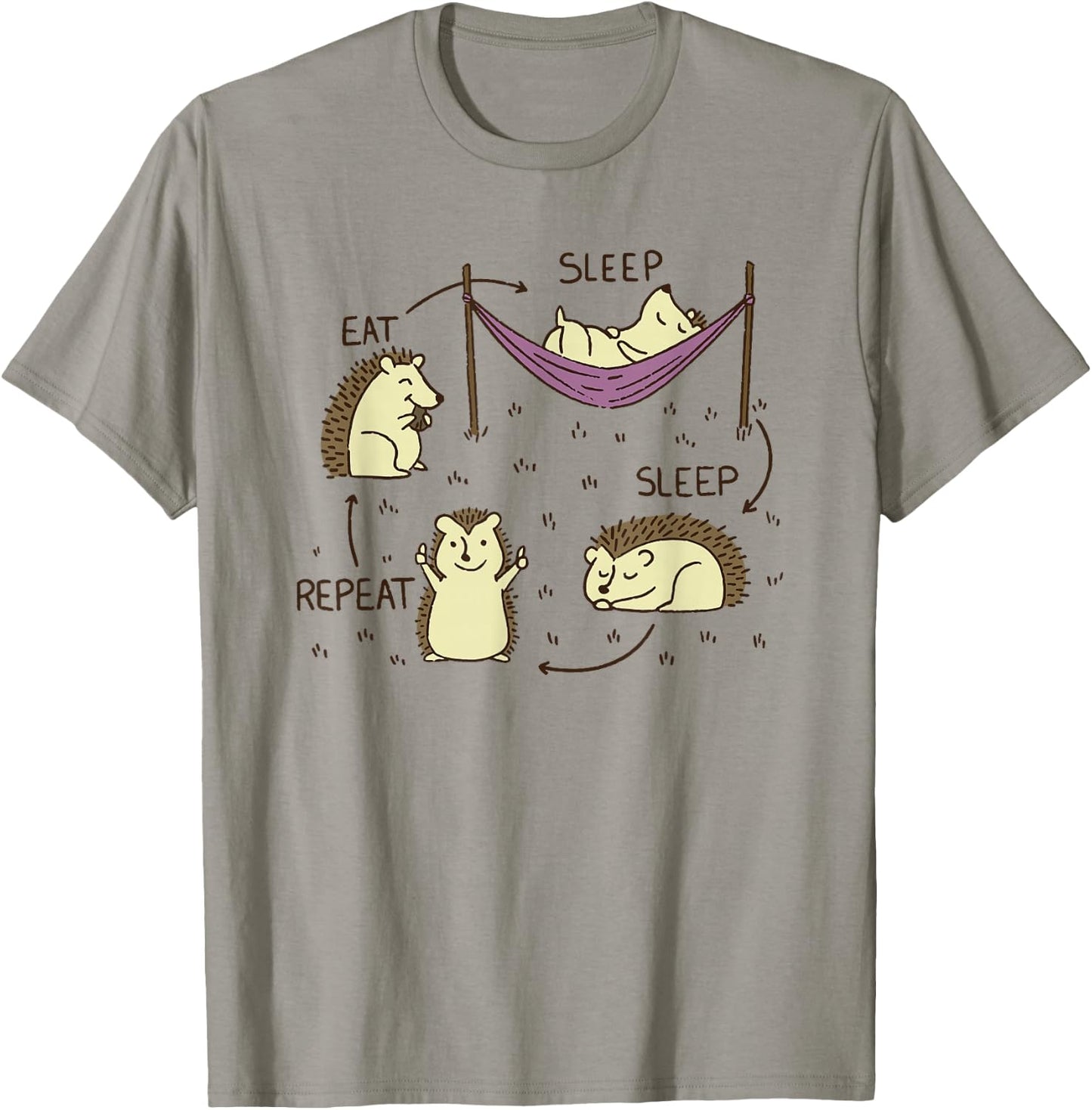 Hedgehog cute Hedgehogs T-Shirt - T-Shirt | Sand