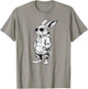 Bunny face with sunglasses easter rabbit men boys kids T-Shirt - T-Shirt | Sand
