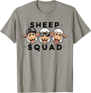 Sheep Squad Design for Sheep Lover Stuff | Kids Sheep T-Shirt - T-Shirt | Sand