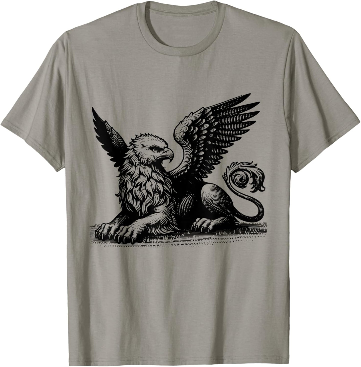 Retro Vintage Griffin Cute Silhouette Legendary Griffin T-Shirt - T-Shirt | Sand