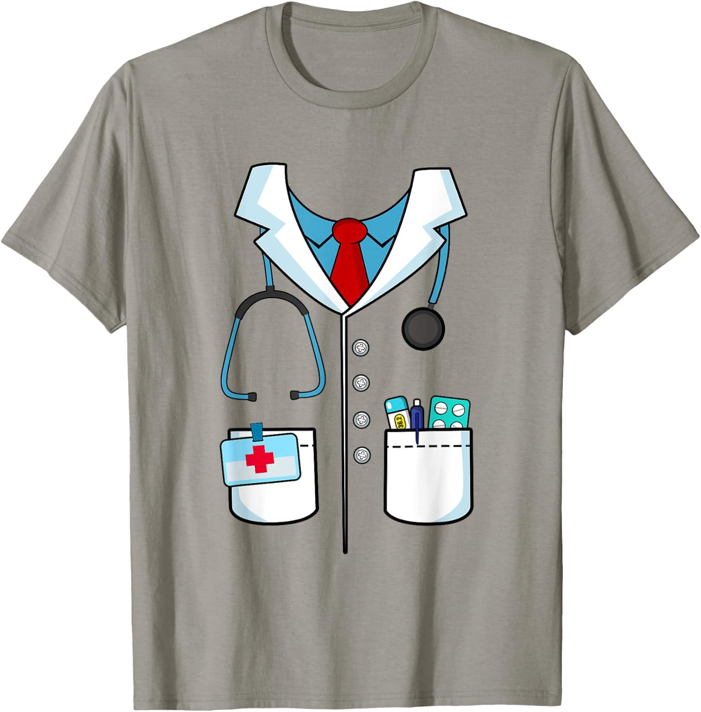 Kids Adult Halloween Doctor Costume Hospital Doc T-Shirt - T-Shirt | Sand