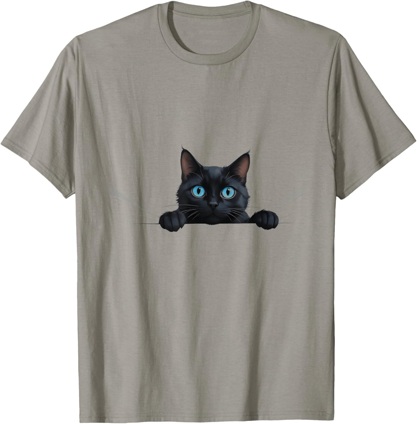 Curious Peeking Cat T-Shirt - T-Shirt | Sand