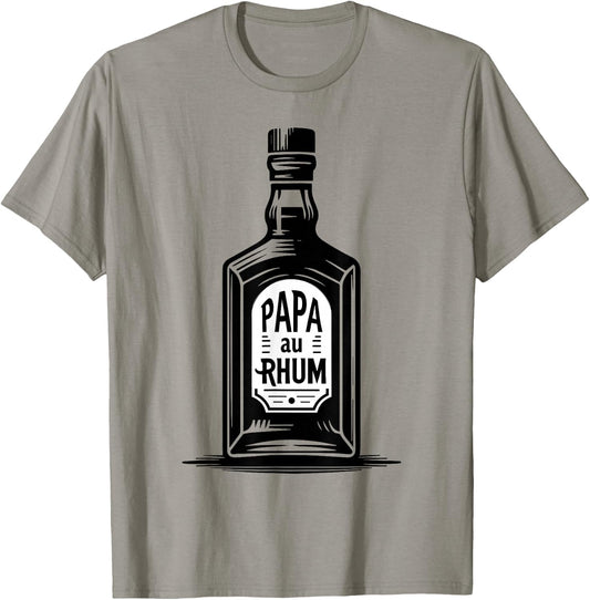 Papa Au Rhum Funny Gift Aperitif Vintage T-Shirt - T-Shirt | Sand