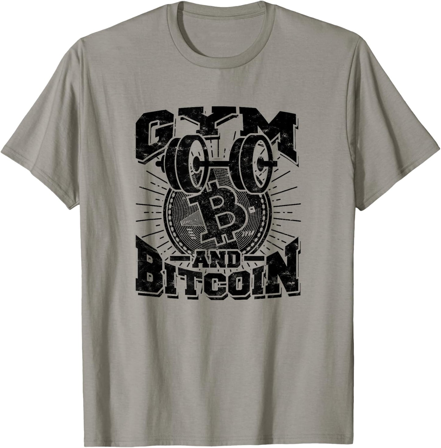Gym and bitcoin – Btc, Crypto, blockchain trading T-Shirt - T-Shirt | Sand