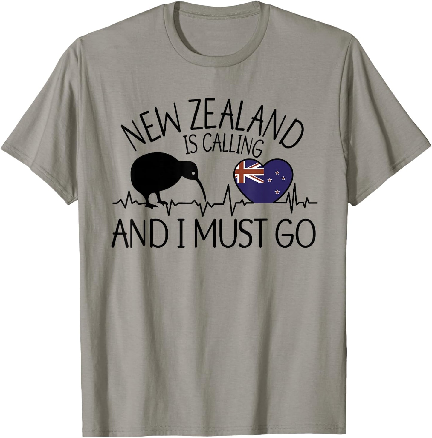 New Zealand Ruft und ich muss los - Funny New Zealand T-Shirt - T-Shirt | Sand