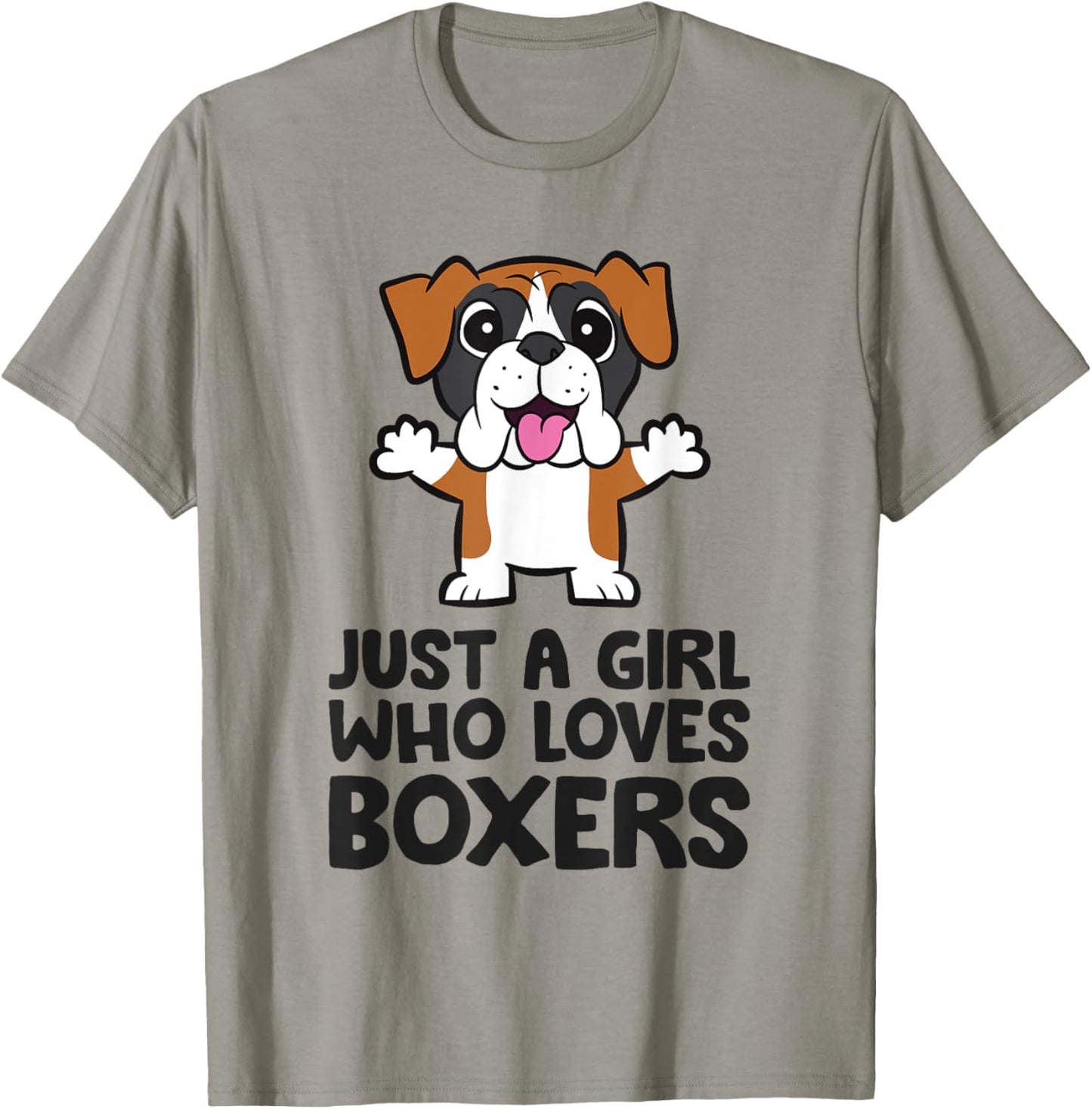 Just A Girl Who Loves Boxers T-Shirt - T-Shirt | Sand