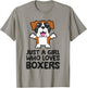 Just A Girl Who Loves Boxers T-Shirt - T-Shirt | Sand