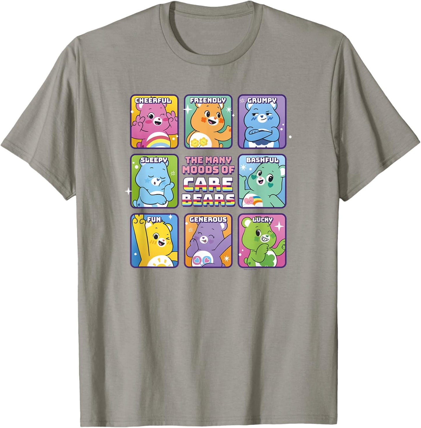 Care Bears Vintage Classic The Many Moods Of Care Bears , white, S T-Shirt - T-Shirt | Sand