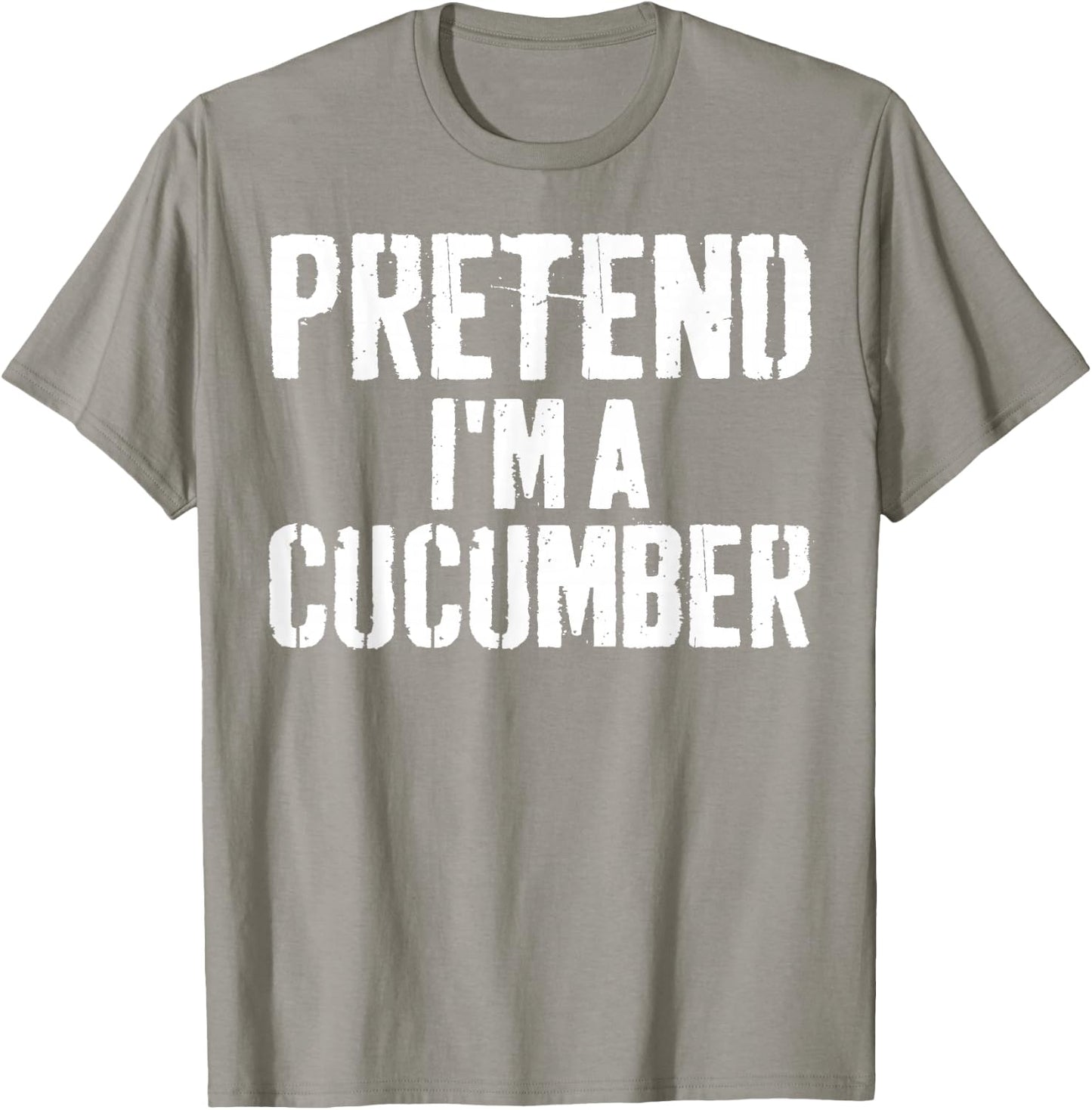Lazy Easy Halloween Costume Pretend I'm A Cucumber T-Shirt - T-Shirt | Sand