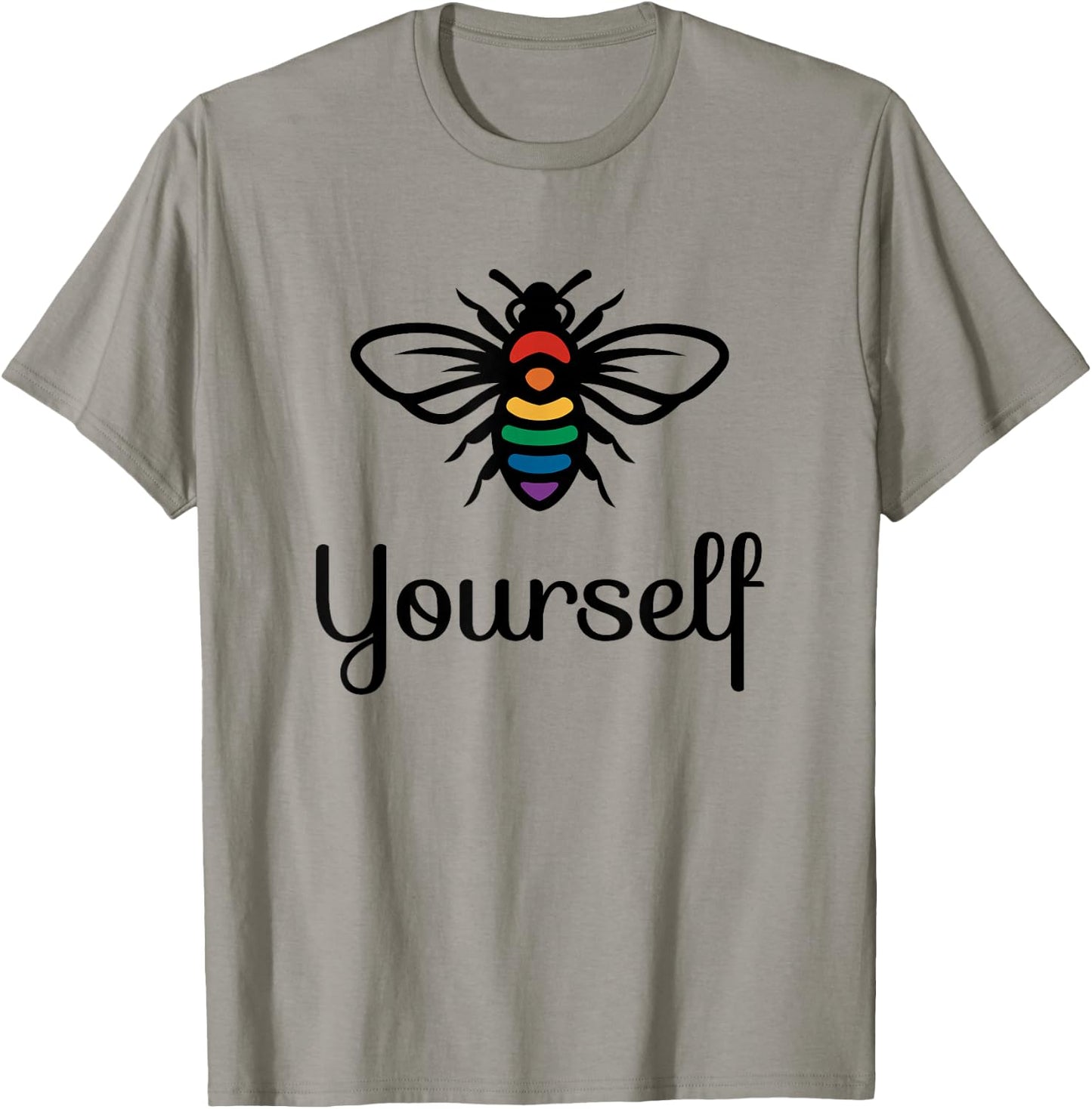 LGBT Rainbow Flag Lesbian Gay Pride Bee Yourself T-Shirt - T-Shirt | Sand
