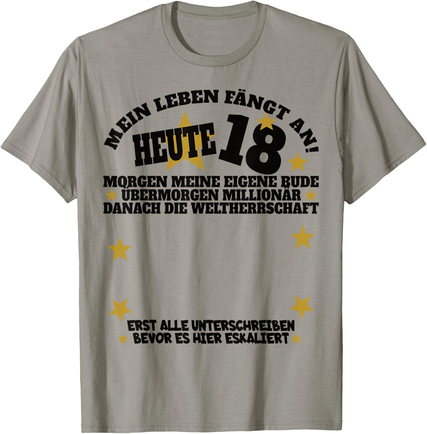 18. Geburtstag Mädchen und 18. Geburtstag Junge Gästebuch T-Shirt - T-Shirt | Sand