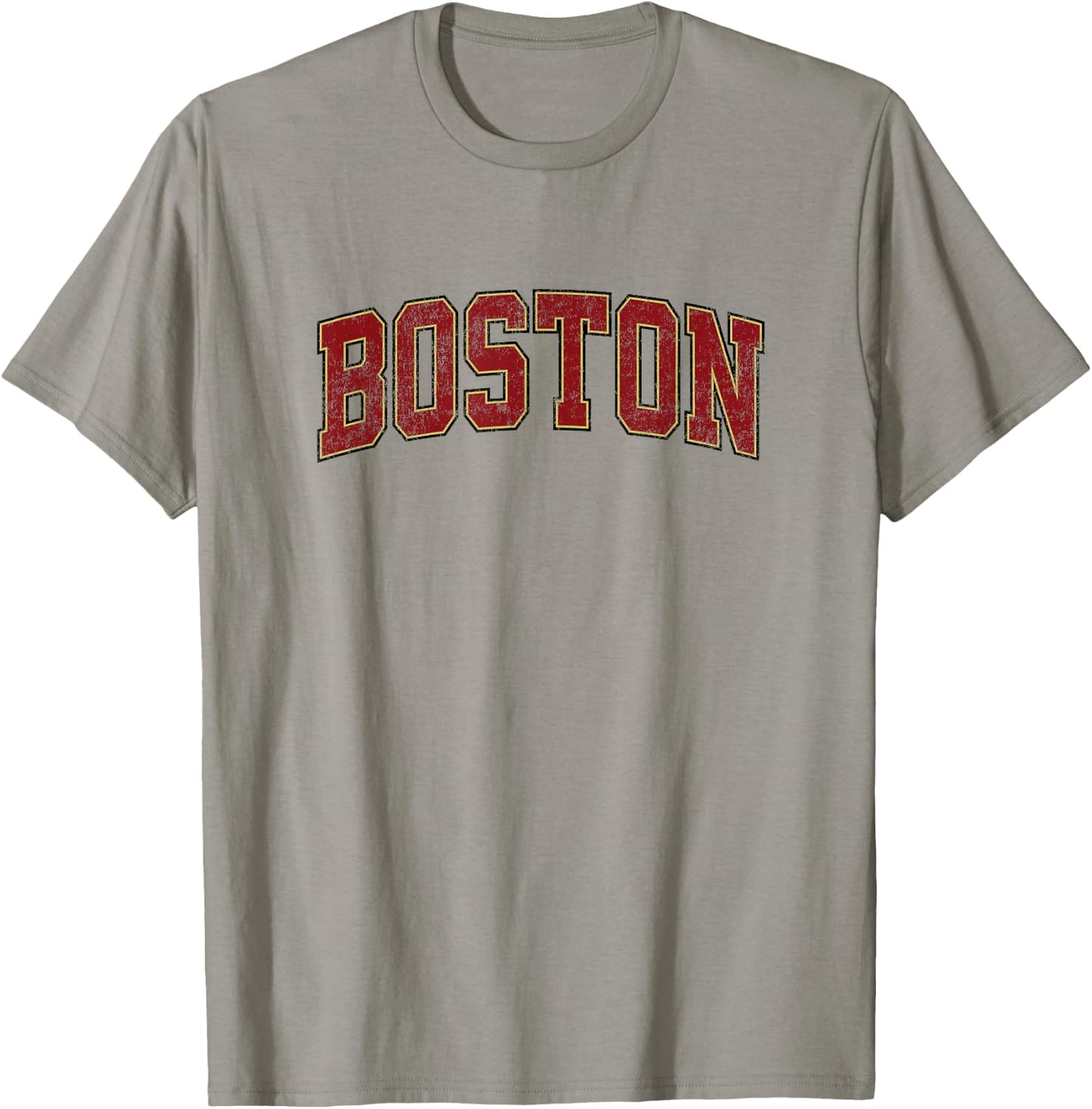 Boston Massachusetts MA Athletisches Sportdesign im Vintage-Stil T-Shirt - T-Shirt | Sand
