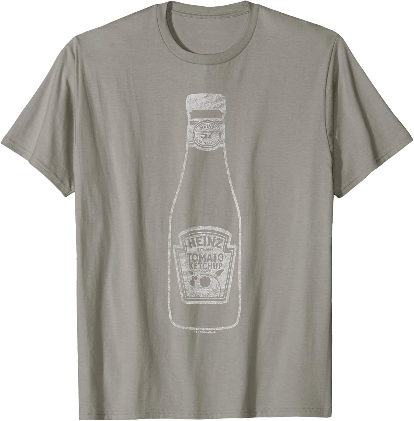 Heinz Tomato Ketchup Iconic Bottle 57 Distressed Big Poster T-Shirt - T-Shirt | Sand