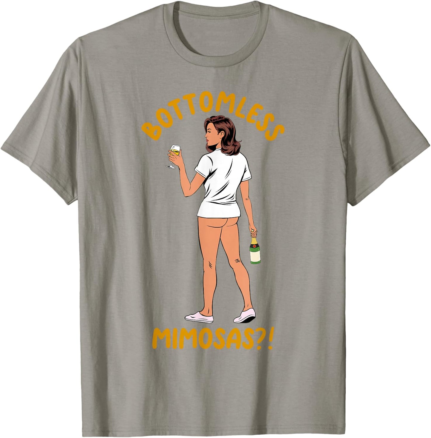 Mimosa Lover Cocktail Drinking Sarcasm Bottomless Mimosa T-Shirt - T-Shirt | Sand