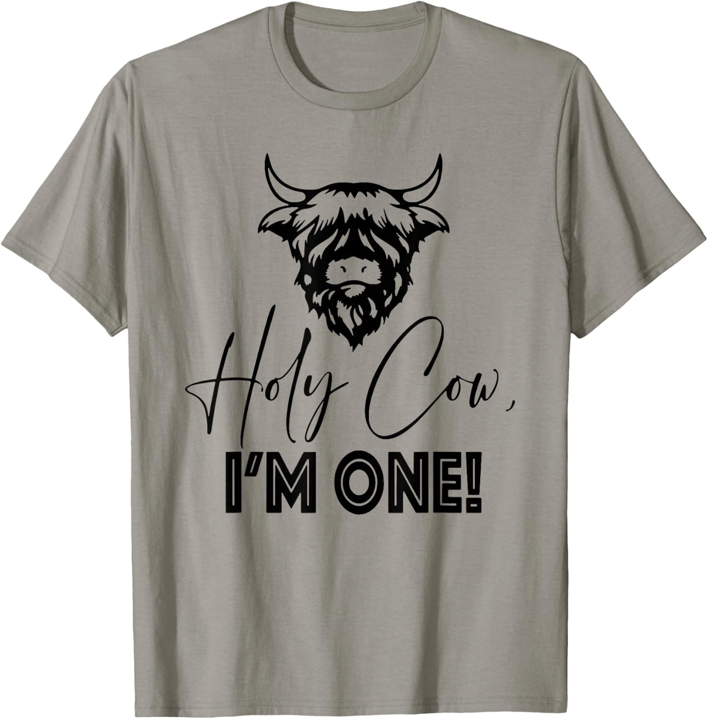 Holy Cow I'm One Birthday, 1st Birthday T-Shirt - T-Shirt | Sand