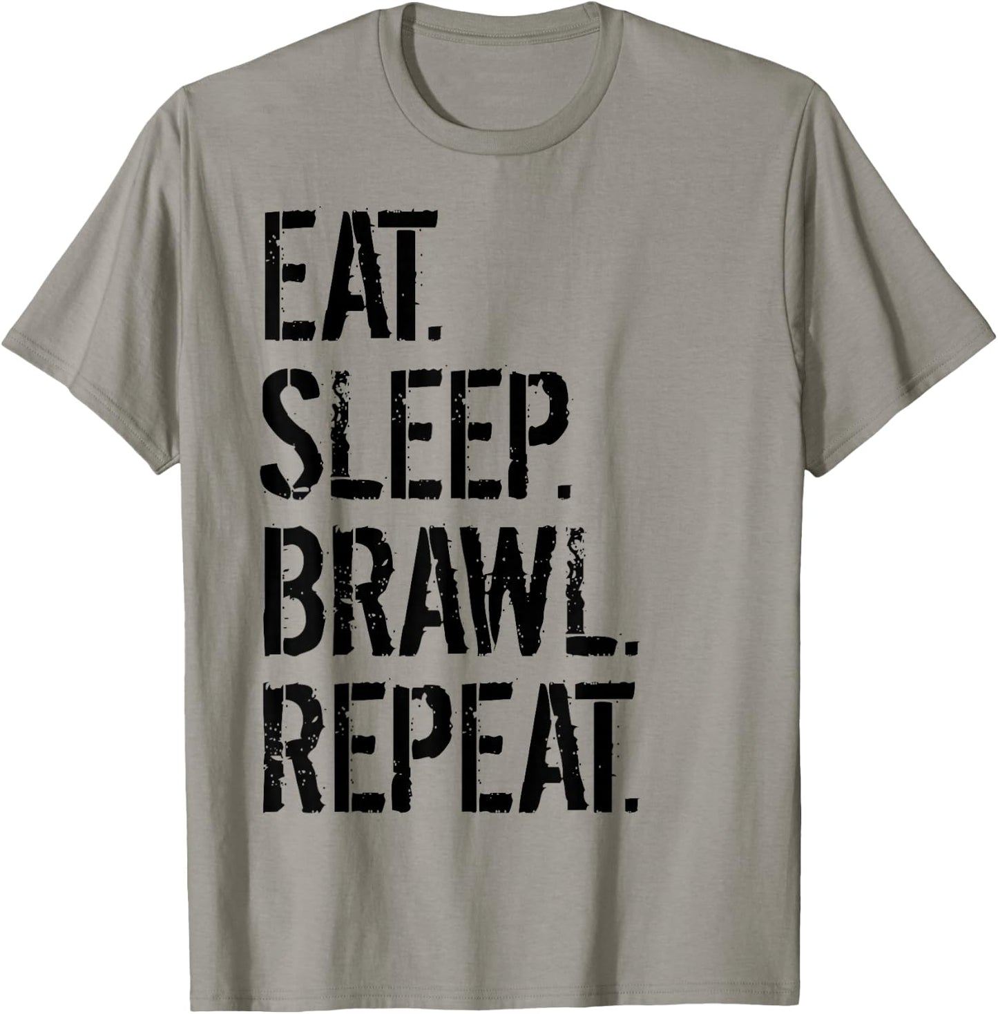 Eat Sleep Brawl Repeat Funny Video Gamer T-Shirt - T-Shirt | Sand