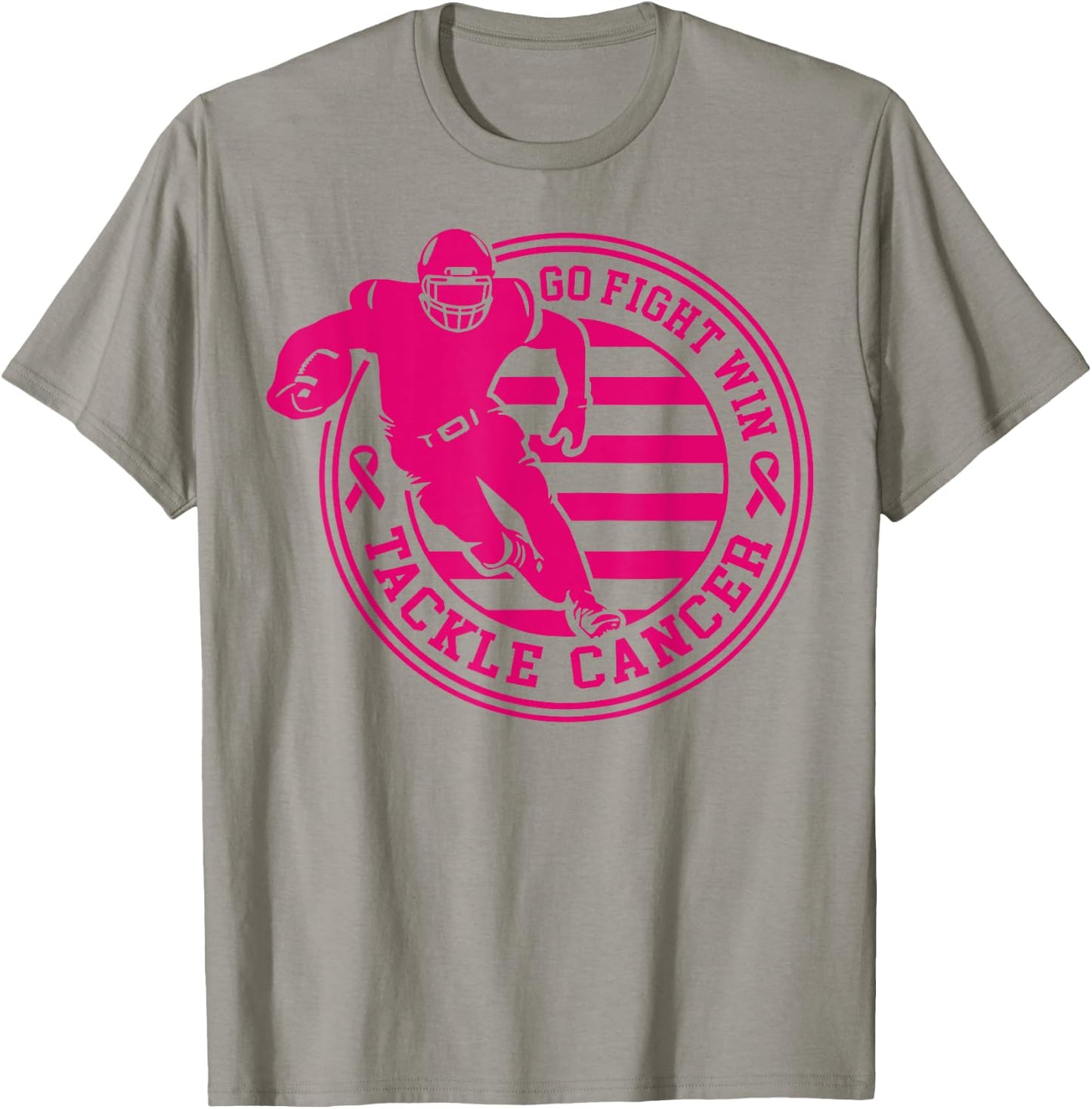 Tackle Breast Cancer Awareness Football Pink Ribbon Boys Kid T-Shirt - T-Shirt | Sand
