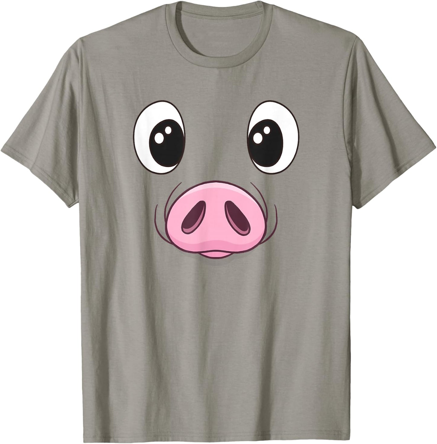Pig Face Halloween Pig Costume Birthday Cute Pig Kids T-Shirt - T-Shirt | Sand