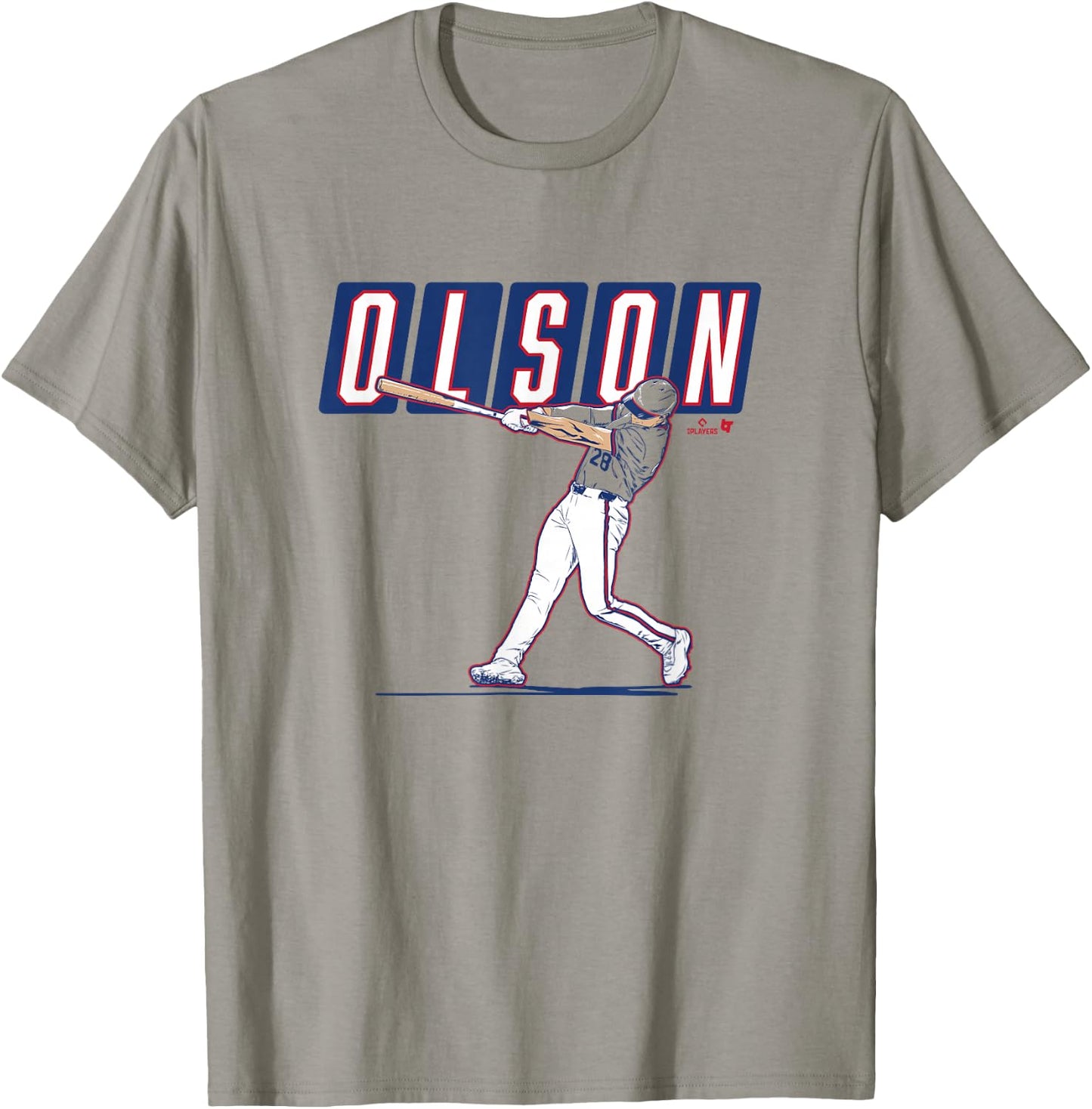Matt Olson - ATL Slugger Swing - Atlanta Baseball T-Shirt - T-Shirt | Sand