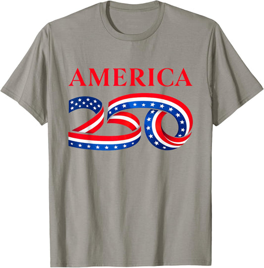 250 America US Birthday 4th of July 2026 250th Anniversary T-Shirt - T-Shirt | Sand