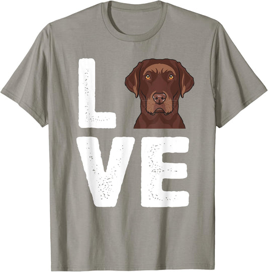 I Love My Chocolate Lab Shirt | Chocolate Labrador T-Shirt - T-Shirt | Sand