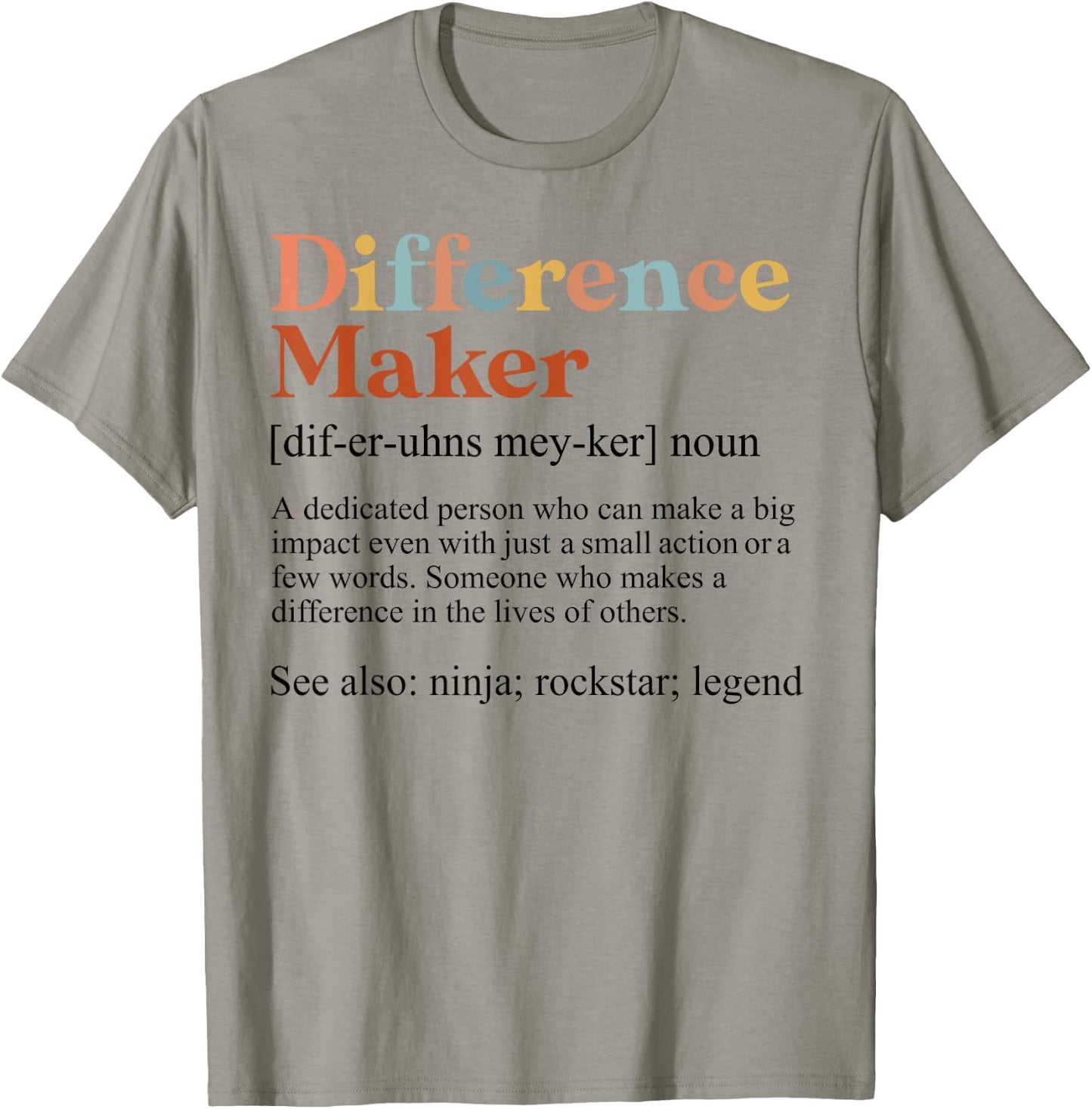 Vintage Difference Maker Definition Teachers Mom Boss Women T-Shirt - T-Shirt | Sand