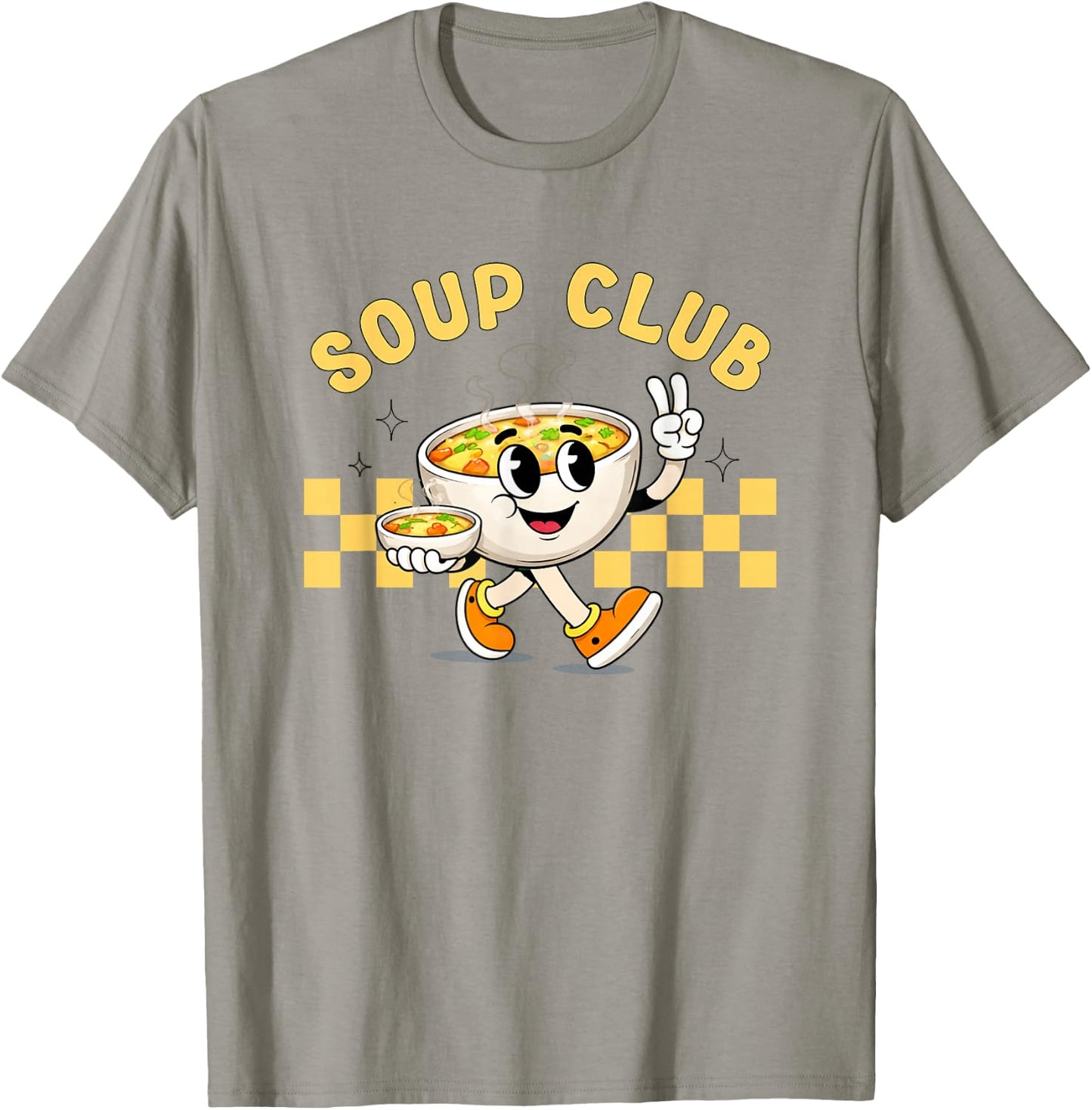 Soup Lover Club Cute Food Mascot Foodie Chicken Soup T-Shirt - T-Shirt | Sand