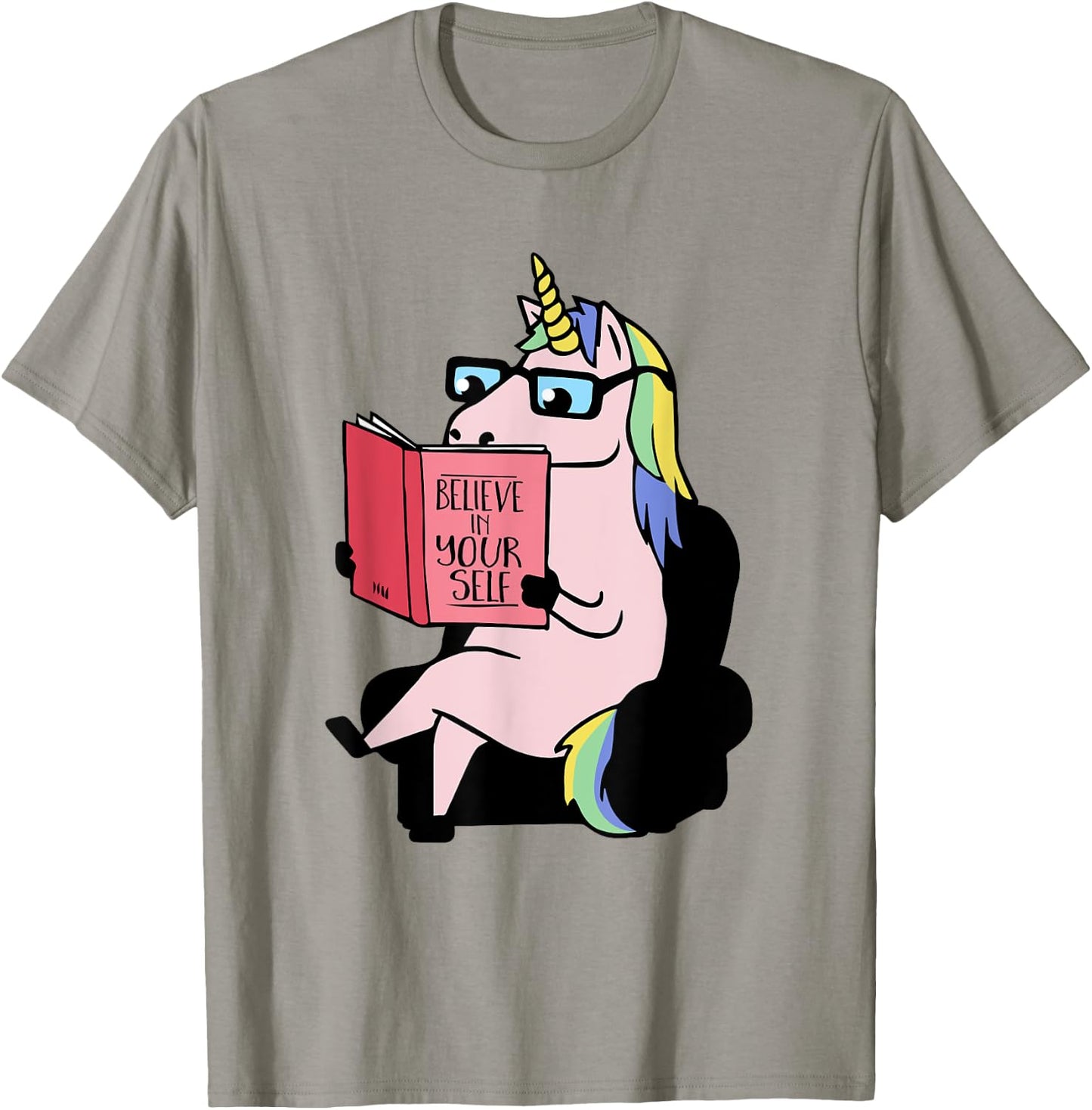 Believe in Yourself -Unicorn T-Shirt - T-Shirt | Sand