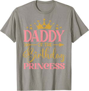 Daddy of The Birthday for Girl - 1st Birthday Princess Girls , White T-Shirt - T-Shirt | Sand