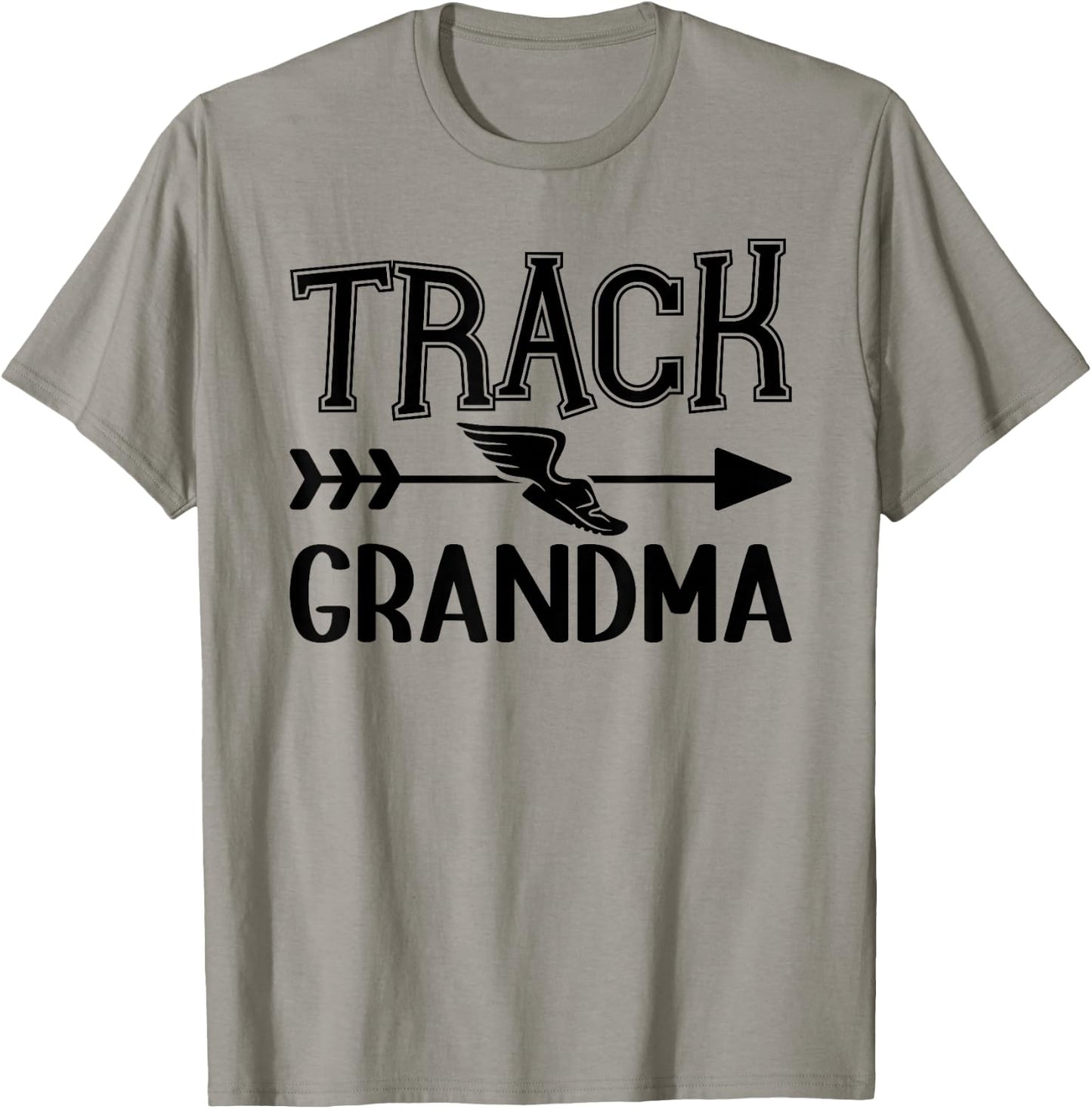 Track Grandma Of A Track And Field Athlete Grandmother T-Shirt - T-Shirt | Sand