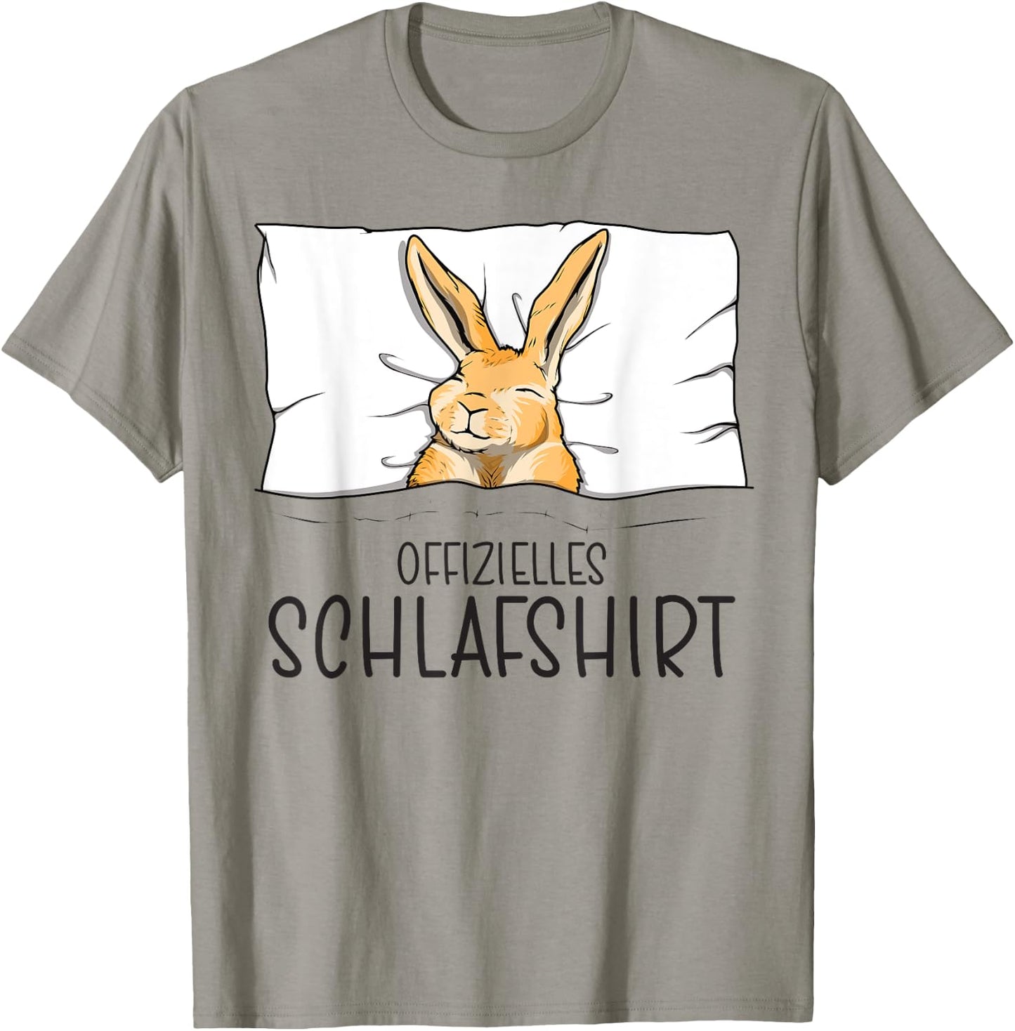 Official Rabbit Sleep Shirt Pyjamas & Nightdress Rabbit , gray T-Shirt - T-Shirt | Sand