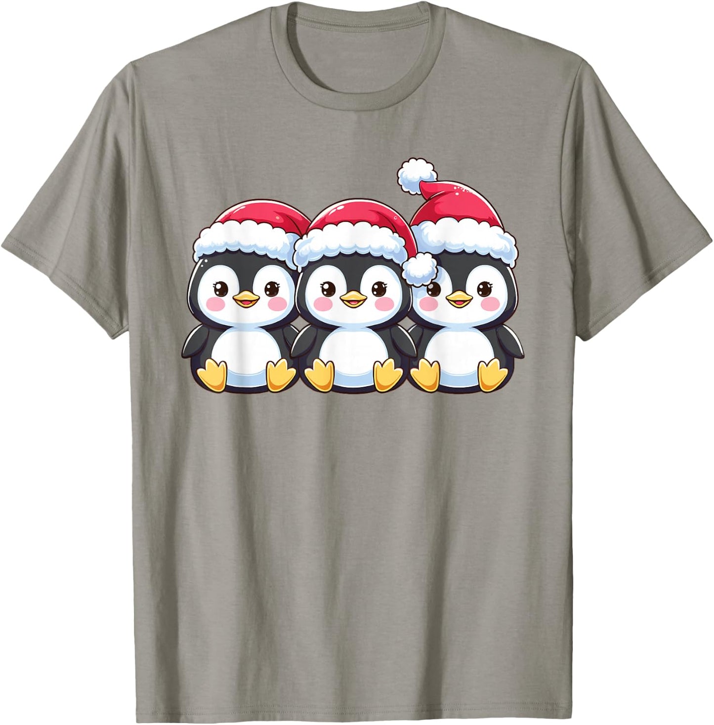 Penguin Christmas Santa Claus Animals Cute Penguins T-Shirt - T-Shirt | Sand