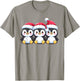 Penguin Christmas Santa Claus Animals Cute Penguins T-Shirt - T-Shirt | Sand
