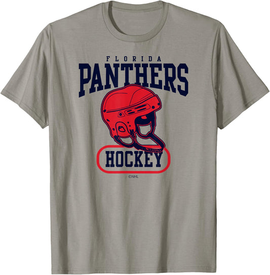 Florida Panthers Helmet White Officially Licensed T-Shirt - T-Shirt | Sand