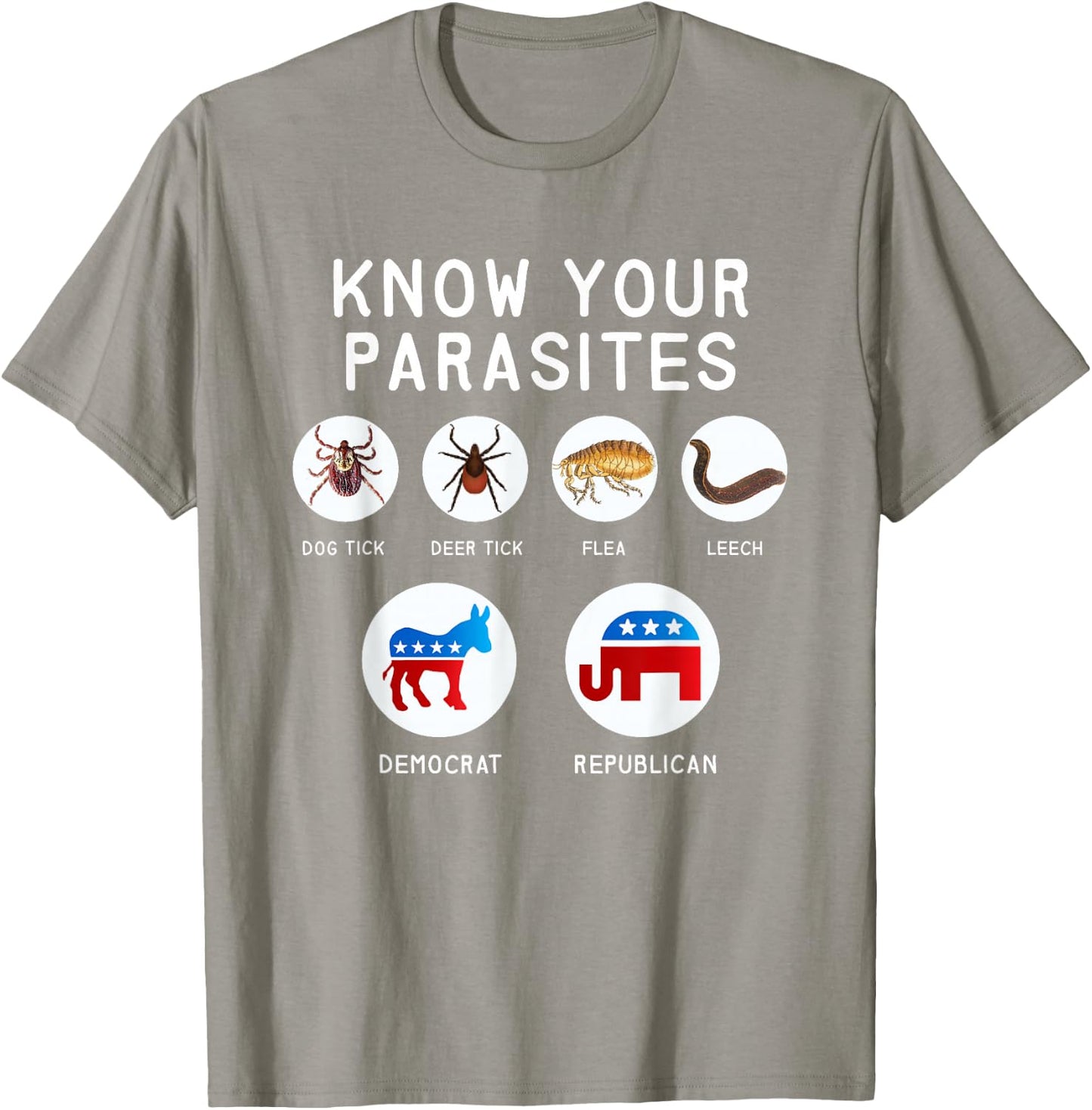 Libertarian - Know Your Parasites T-Shirt - T-Shirt | Sand
