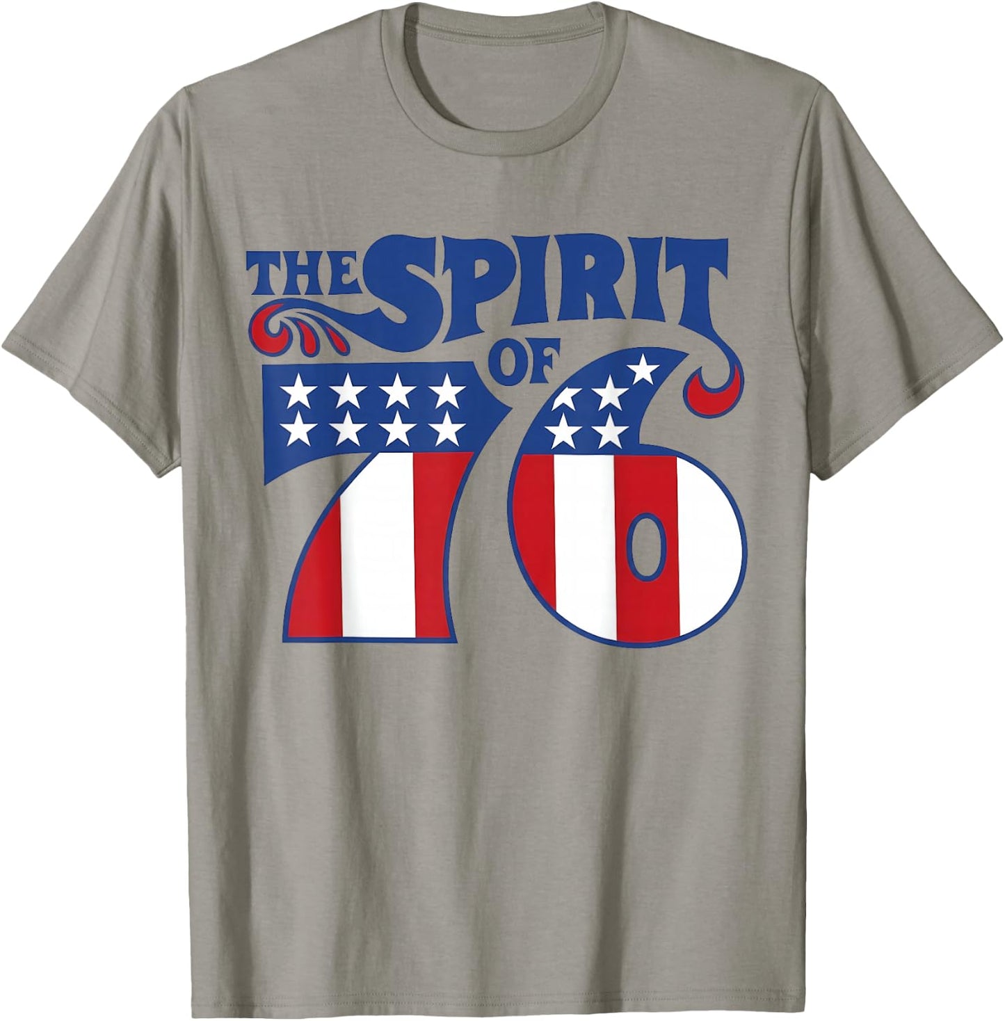 Retro The Spirit of 76 USA American Flag Fourth of July T-Shirt - T-Shirt | Sand