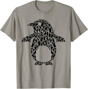 Silhouette Penguins Design for Penguin Lover | Penguin T-Shirt - T-Shirt | Sand