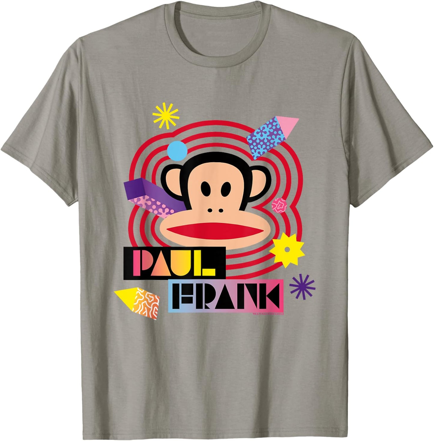 Paul Frank Julius Psychedelic Block , grey, S T-Shirt - T-Shirt | Sand