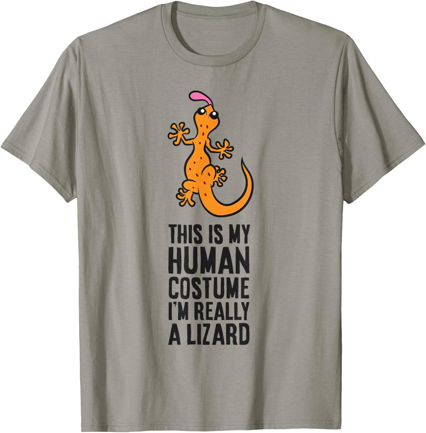 Lizard Disguise This Is My Human Costume I'm Really A Lizard T-Shirt - T-Shirt | Sand