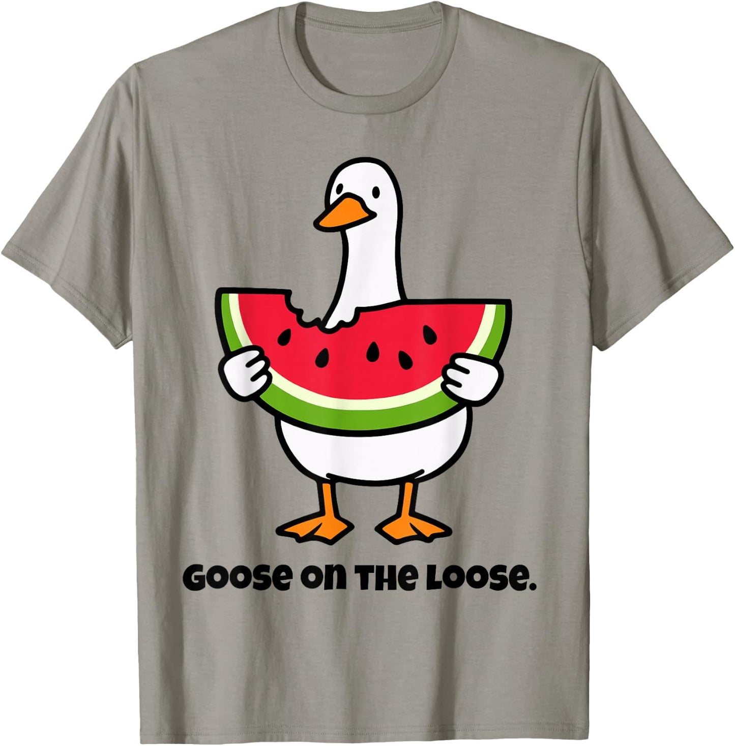 Watermelon Goose Kids who Love Watermelon Fruit Vegans Girls T-Shirt - T-Shirt | Sand