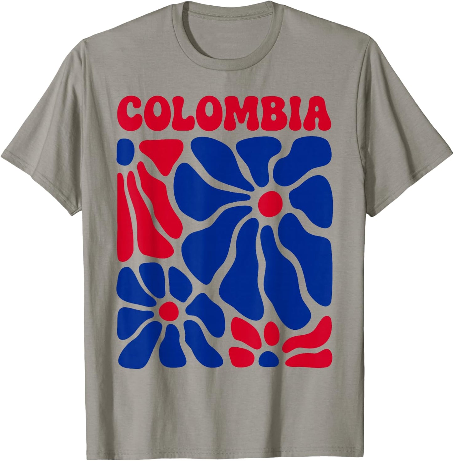 Colombia Floral Boho Flowers Cute Groovy Colombian Girl T-Shirt - T-Shirt | Sand