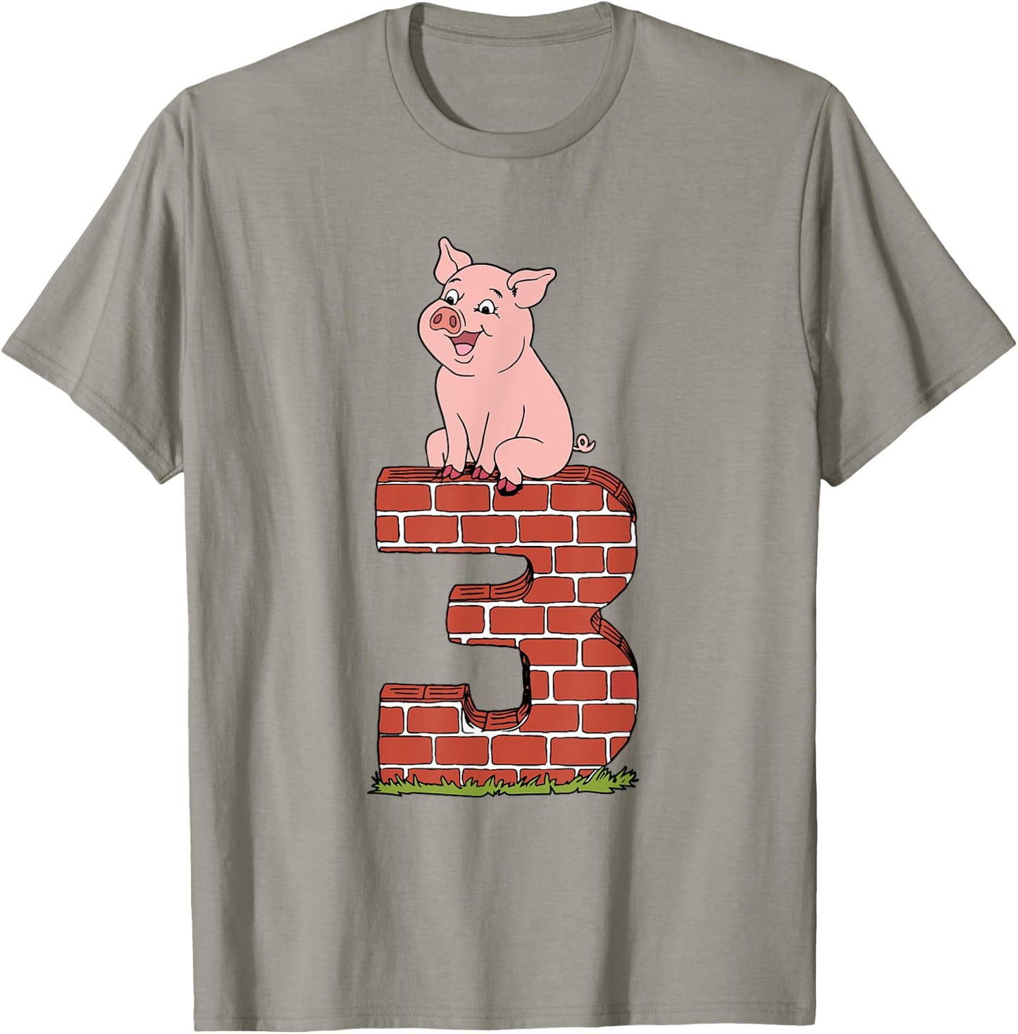 Three Little Pigs Pig 3 Easy Costume Kids Men Women T-Shirt - T-Shirt | Sand