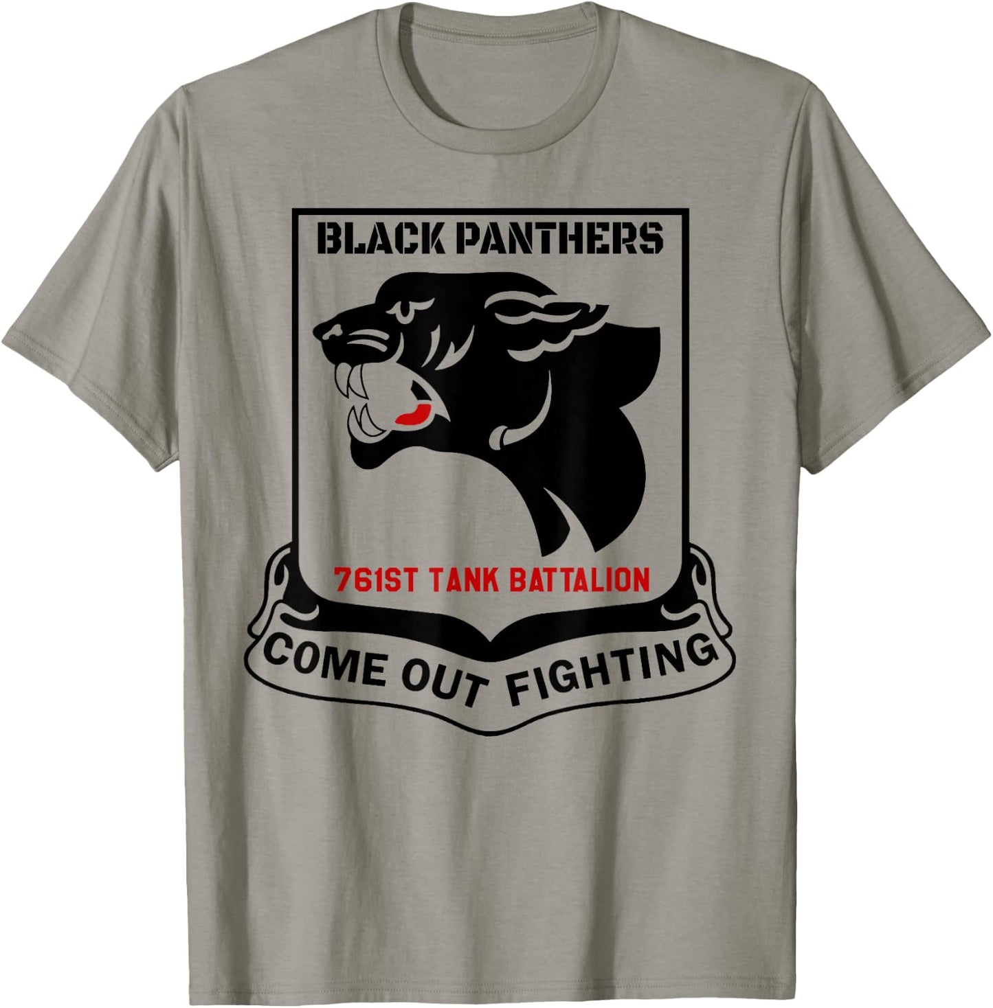 Black Panthers 761st Tank Battalion WW2 Tank Squadron T-Shirt - T-Shirt | Sand