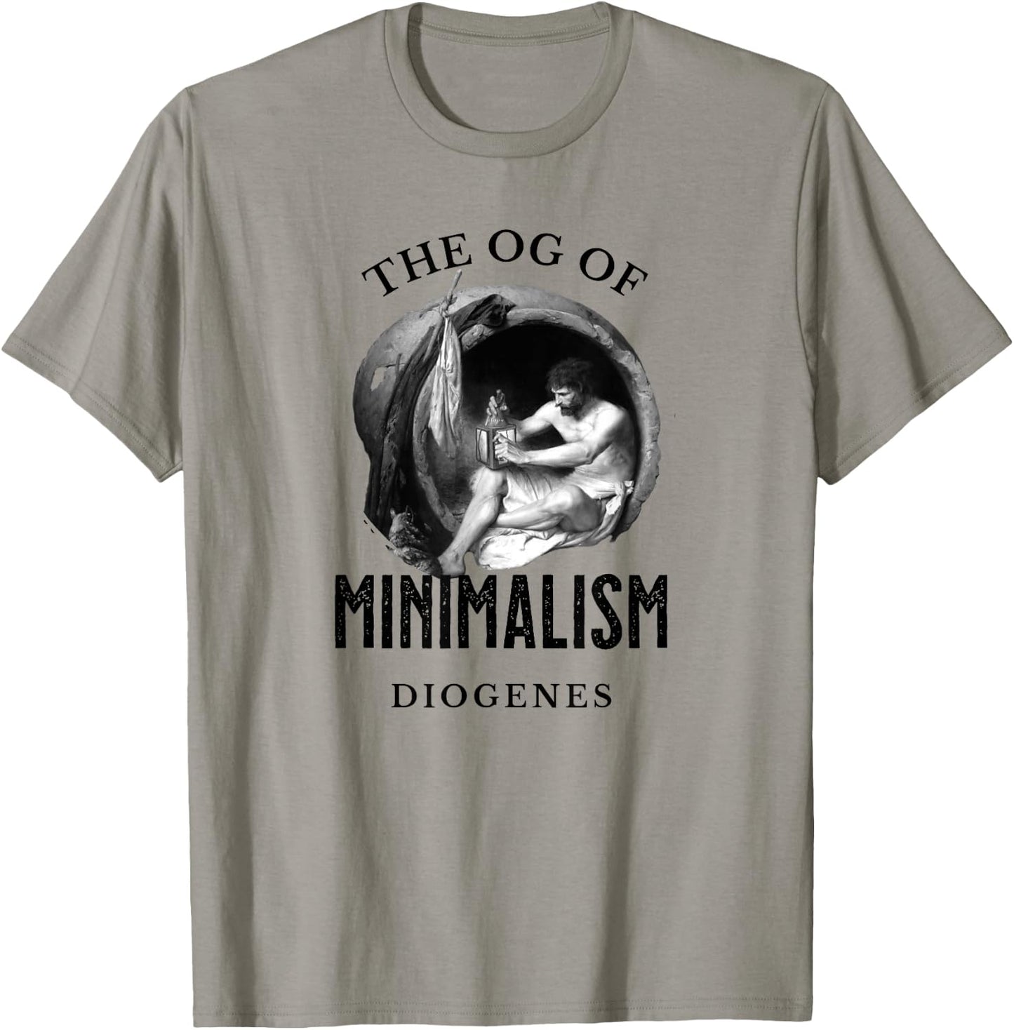 Diogenes, OG of Minimalism, retro philosophy T-Shirt - T-Shirt | Sand