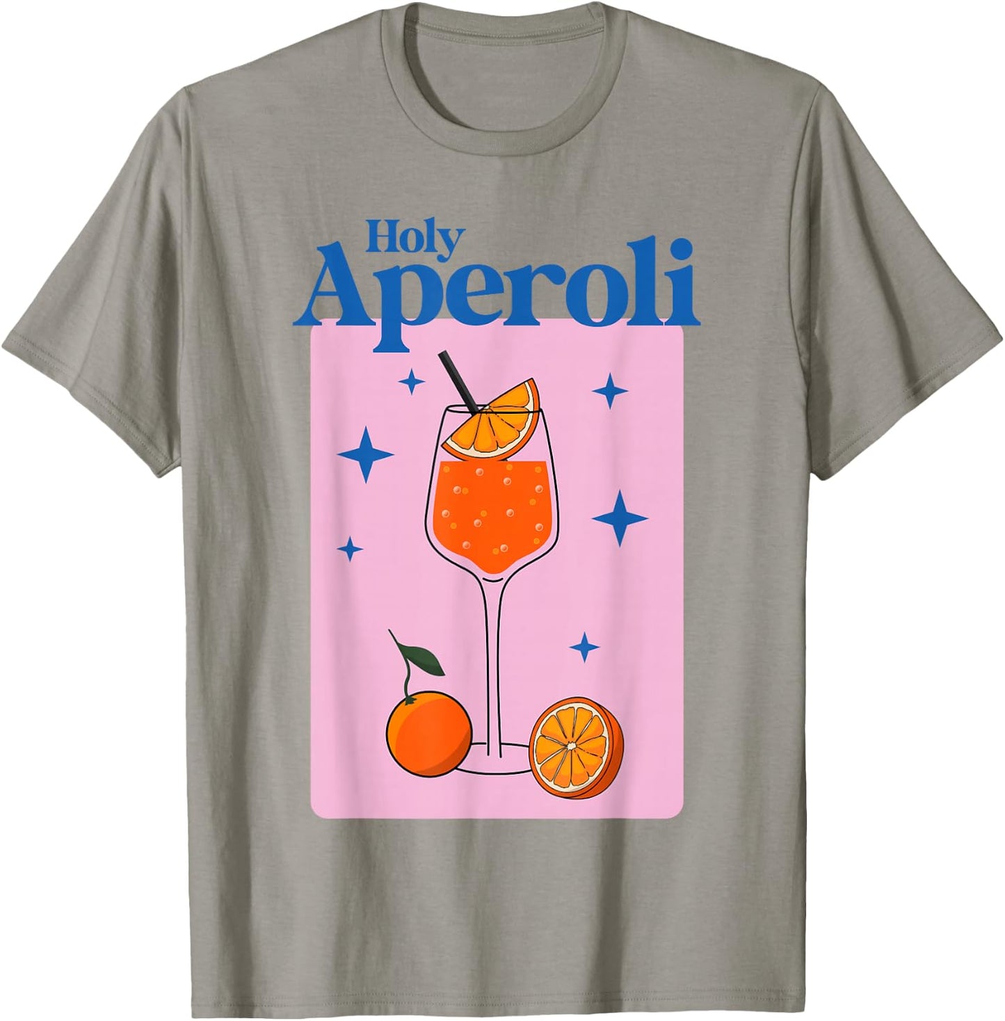 HOLY APEROLI X HALLÖCHEN APEROLI APEROLY SPRITZ STARS , White T-Shirt - T-Shirt | Sand