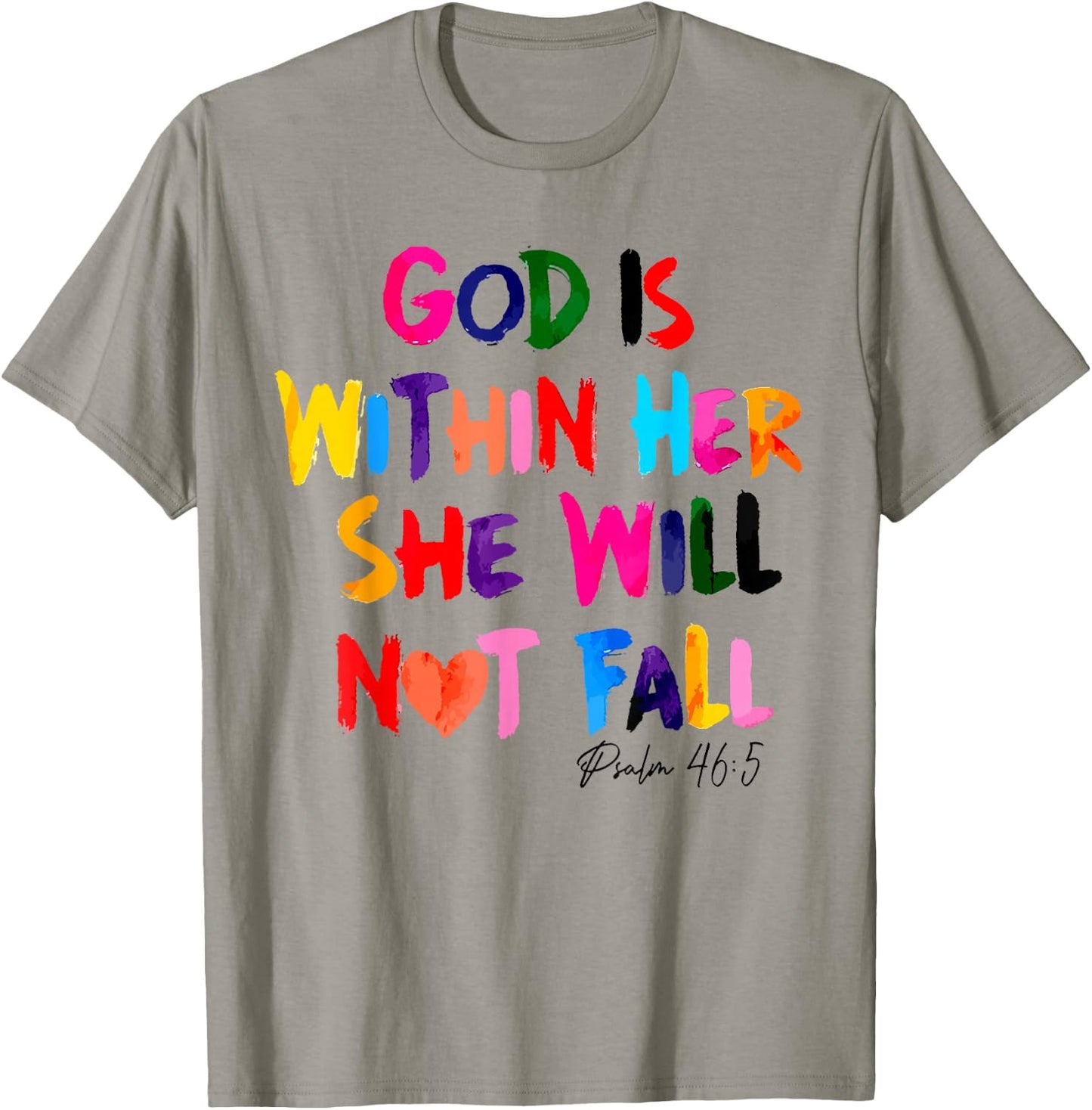 God Is Within Her She Will Not Fall T-Shirt - T-Shirt | Sand